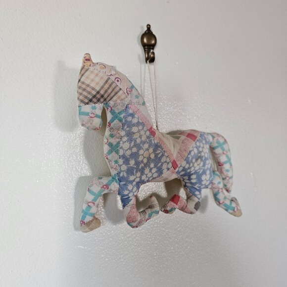 Antique Quilt Christmas Ornament Horse - Picture 2 of 6